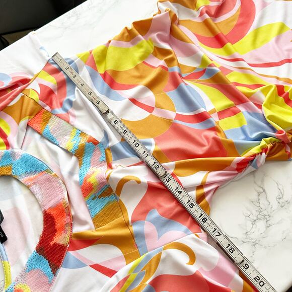 Boston Proper 70s Multicolor Funky Slinky Sequin Maxi Dress Women’s Size Medium - Picture 10 of 15